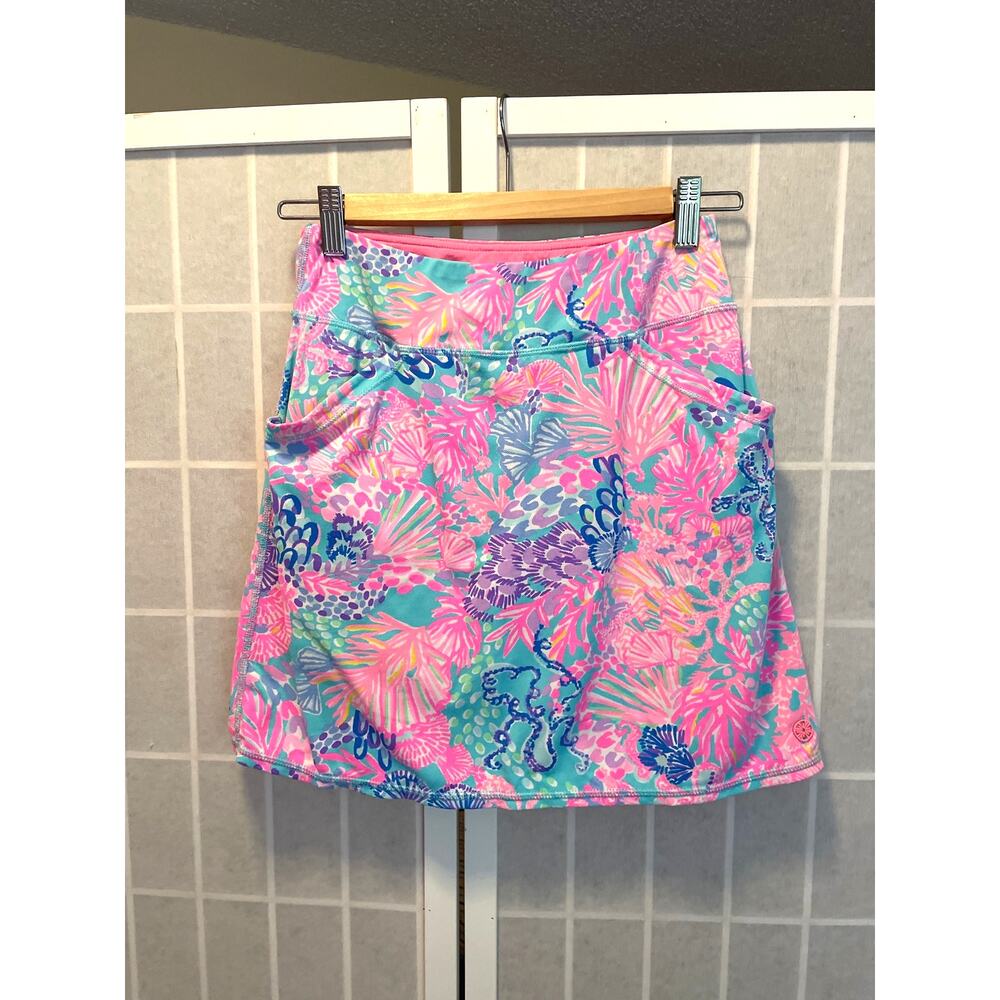 Lilly Pulitzer Luxletic Maryana Skort UPF 50 Splendor In The Sand Golf Tennis XS - Picture 2 of 5